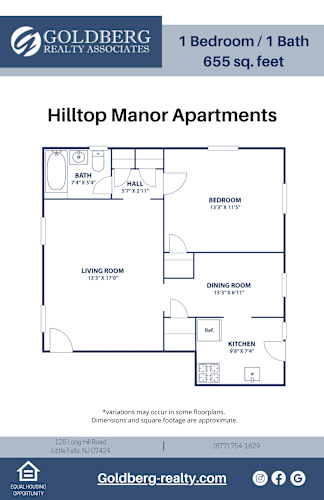 Floor Plan  One Bedroom Dining Room