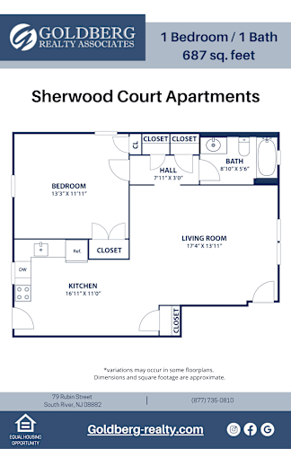 Floor Plan  One Bedroom 1 Bath