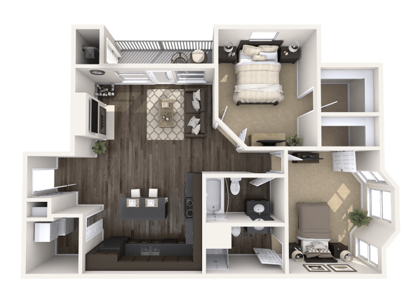 Floor Plan  2 Bedroom Apartment floor plan Pine Lane Estates Apartments