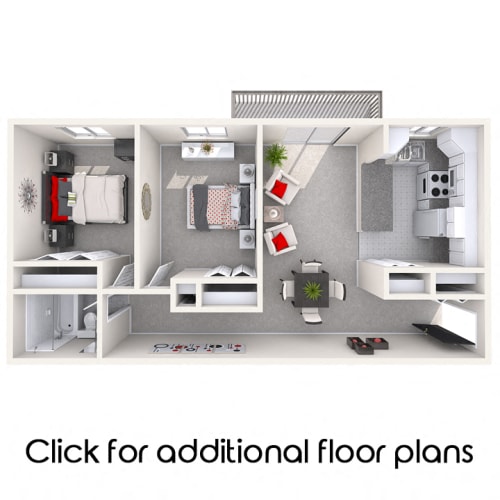 Floor Plan  2 Bedroom Apartment Floor Plan East Lansing Apartments near Michigan State University | Abbott Pointe Apartments