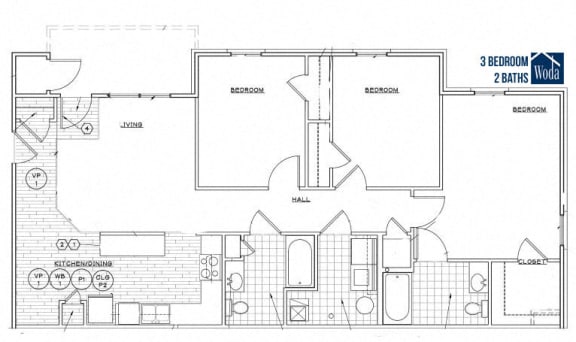 Floor Plan  Three Bedroom