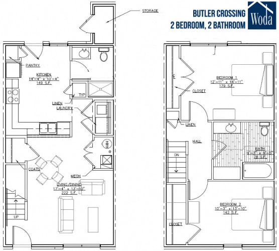 Floor Plan  2 Bedroom