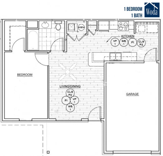 Floor Plans of Majors Crossing in Rock Creek, OH