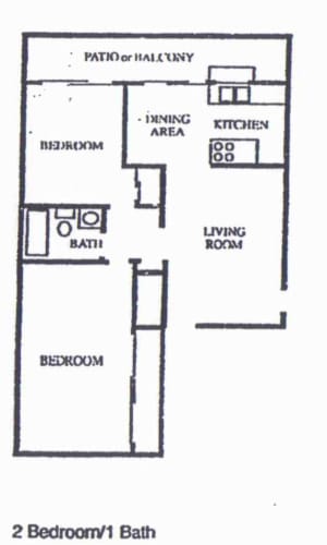Floor Plan  Newhope Pines Santa Ana, CA 2x1 Floor Plan