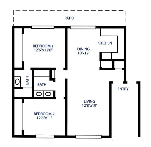 Floor Plan  Two Bedroom
