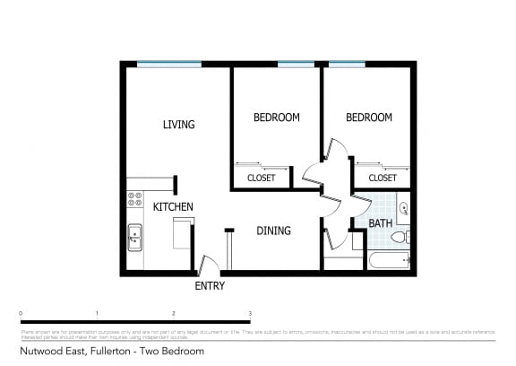 Floor Plan  2 Bedroom Apartment
