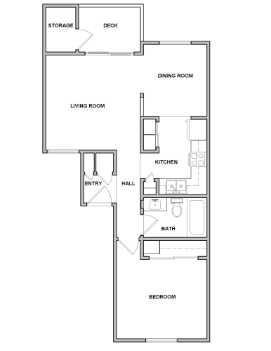 Floor Plan  1 Bedroom