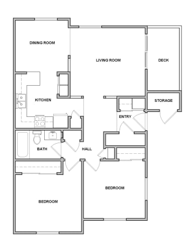 Floor Plan  2 Bedroom