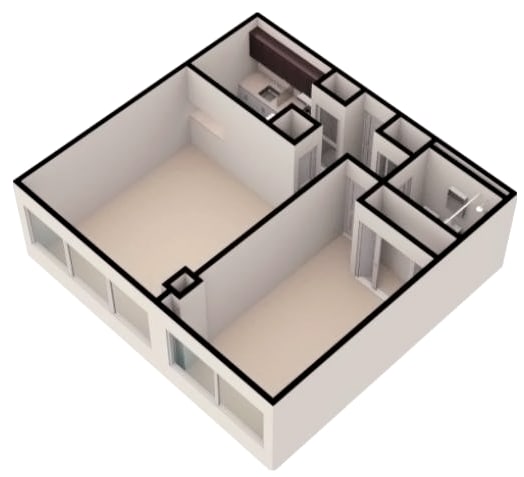 Floor Plan  1 Bedroom