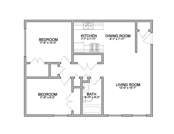 Floor Plan  2 Bedroom