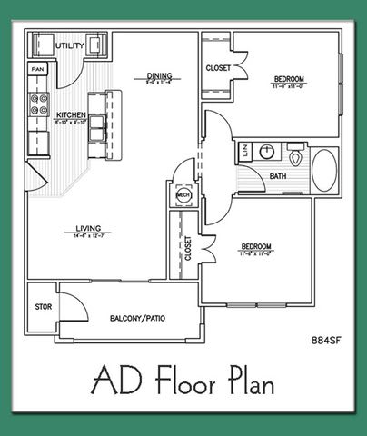 Floor Plan  at Plantation Crossing, Lafayette, LA, 70508