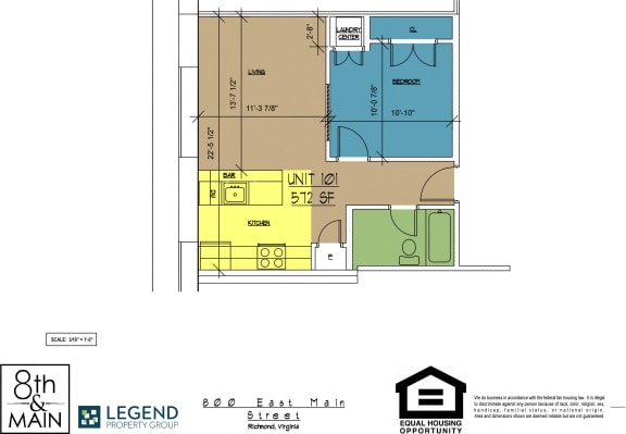 Floor Plan  8th and Main 101