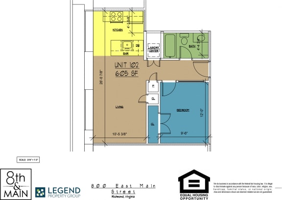Floor Plan  8th and Main 102