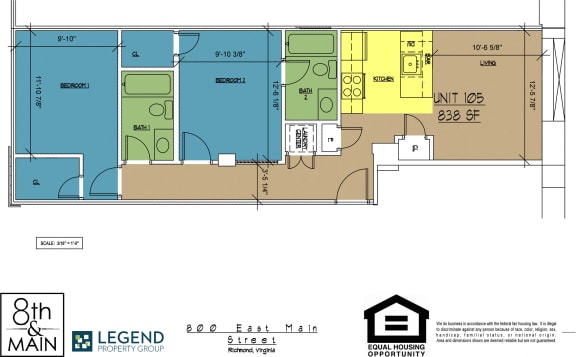 Floor Plan  8th and Main 105