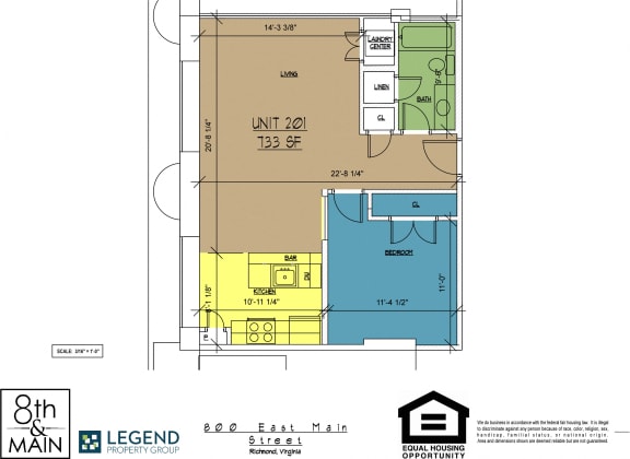 Floor Plan  8th and Main 201