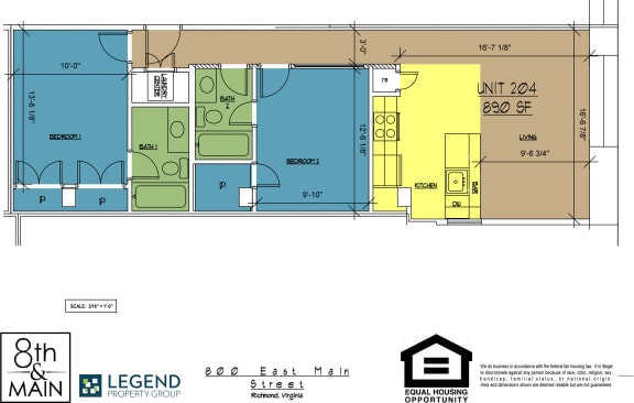 Floor Plan  8th and Main 204