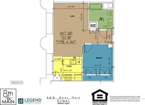 Floor Plan  8th and Main 301