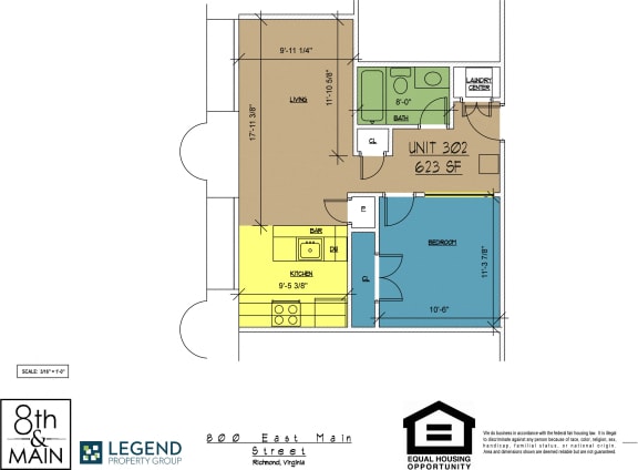 Floor Plan  8th and Main 302