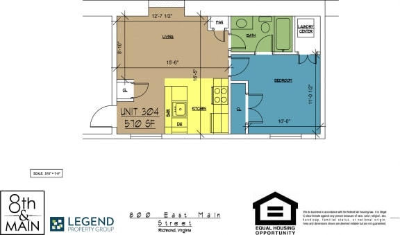 Floor Plan  8th and Main 304