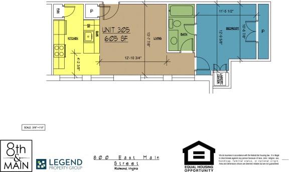 Floor Plan  8th and Main 305