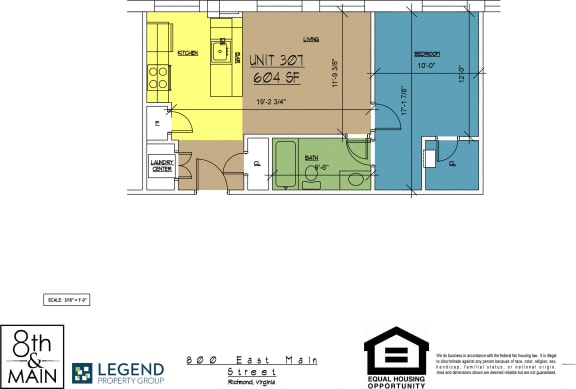 Floor Plan  8th and Main 307