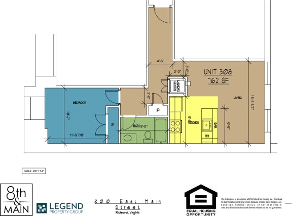 Floor Plan  8th and Main 308