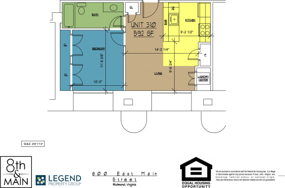 Floor Plan  8th and Main 310