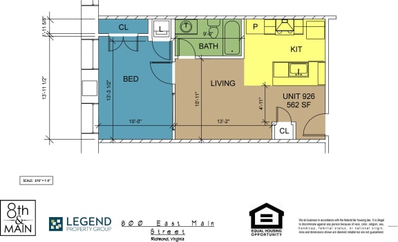 Floor Plan  8th and Main 926