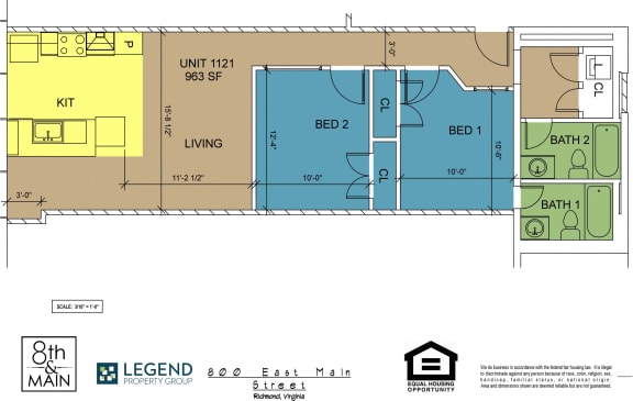 Floor Plan  8th and Main 1121