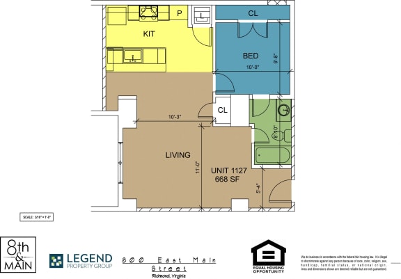 Floor Plan  8th and Main 1127