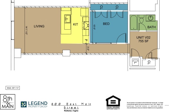 Floor Plan  8th and Main Vault Level V06