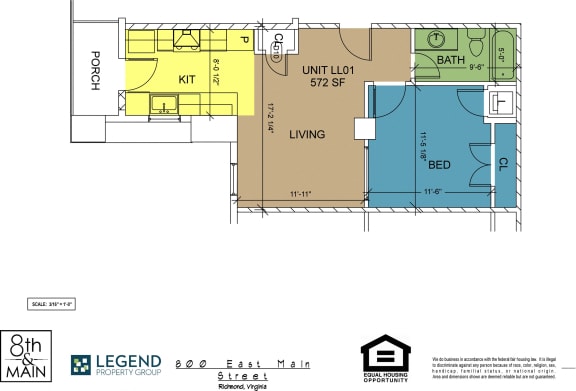 Floor Plan  8th and Main Lower Level LL03