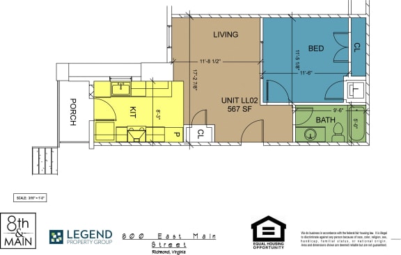 Floor Plan  8th and Main Lower Level LL04