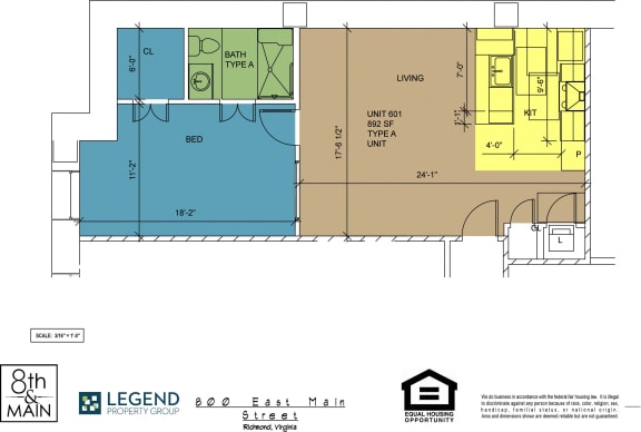 Floor Plan  8th and Main 601
