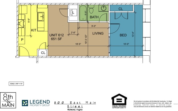 Floor Plan  8th and Main 612