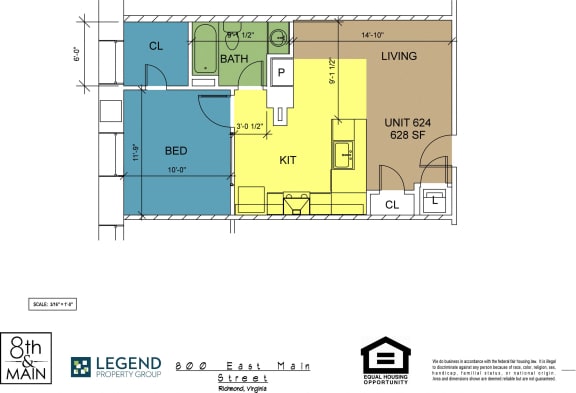Floor Plan  8th and Main 624