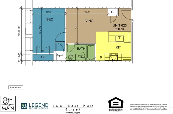 Floor Plan  8th and Main 623