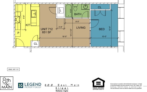 Floor Plan  8th and Main 712