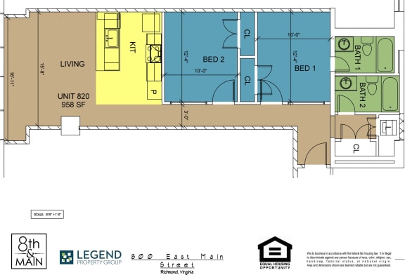 Floor Plan  8th and Main 820
