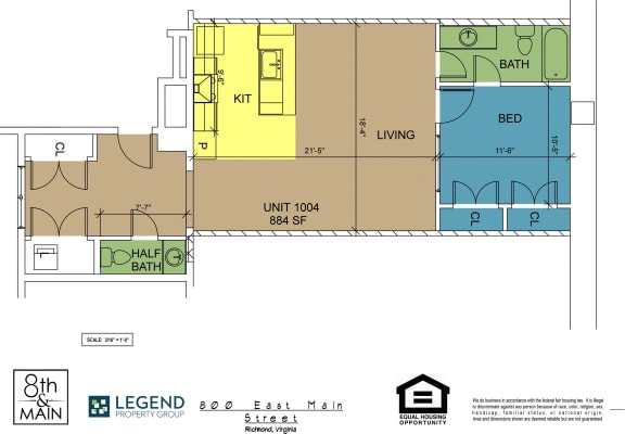 Floor Plan  8th and Main 1004