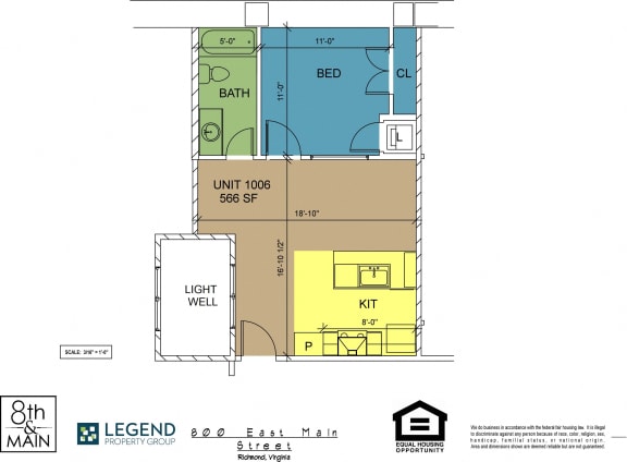 Floor Plan  8th and Main 1006