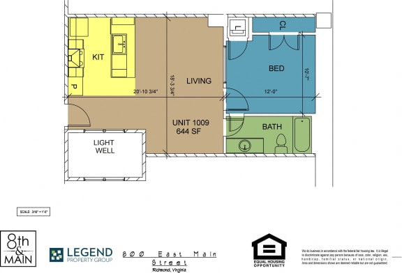 Floor Plan  8th and Main 1009