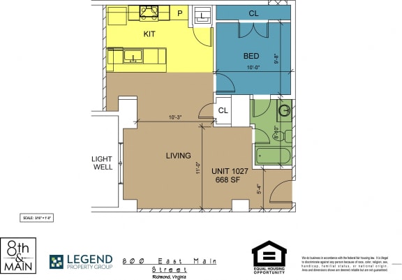 Floor Plan  8th and Main 1027