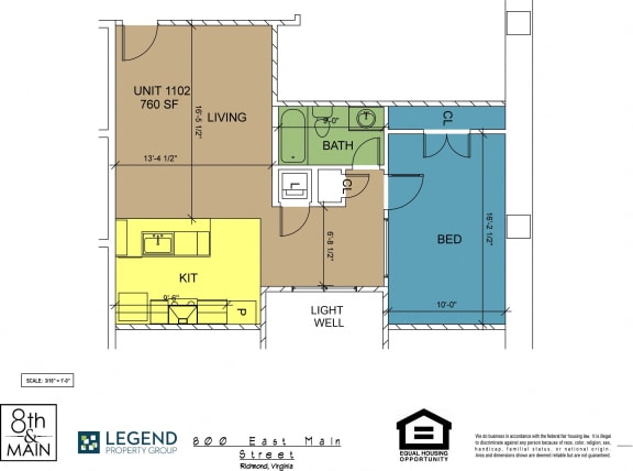 Floor Plan  8th and Main 1102