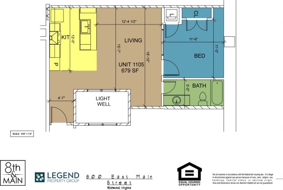 Floor Plan  8th and Main 1105