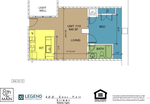 Floor Plan  8th and Main 1110