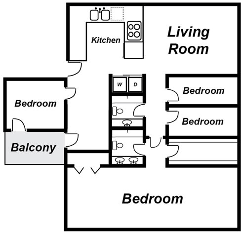 Floor Plan  4 Bedroom