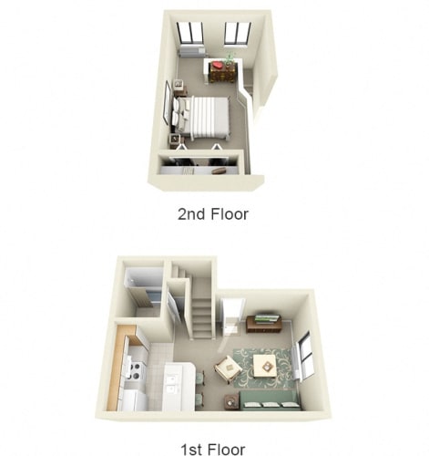 Floor Plan  Loft Apartment at sky harbor apartments in salt lake city, ut