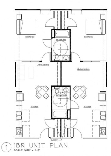 Floor Plan  One Bedroom
