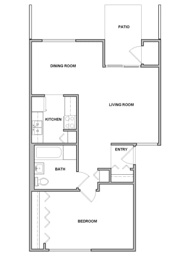 Floor Plan  1 Bedroom